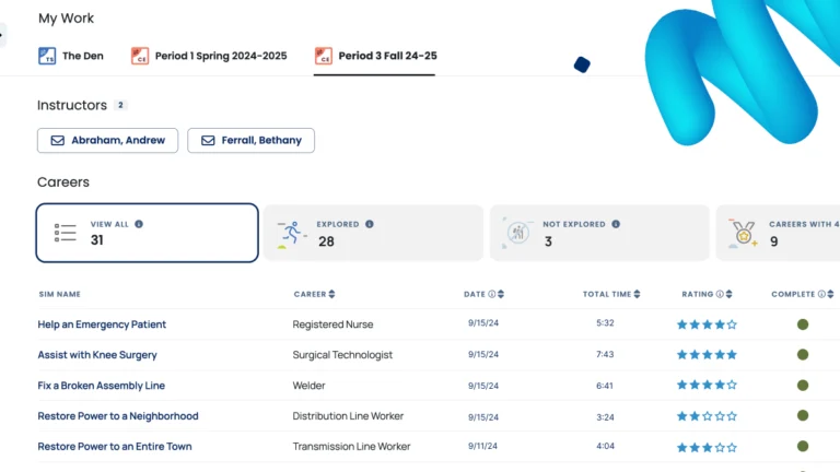 an image of a classroom dashboard and roster