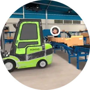 VR forklift and warehouse training