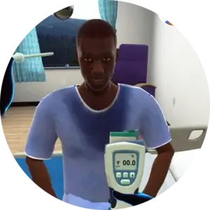 VR healthcare studies training